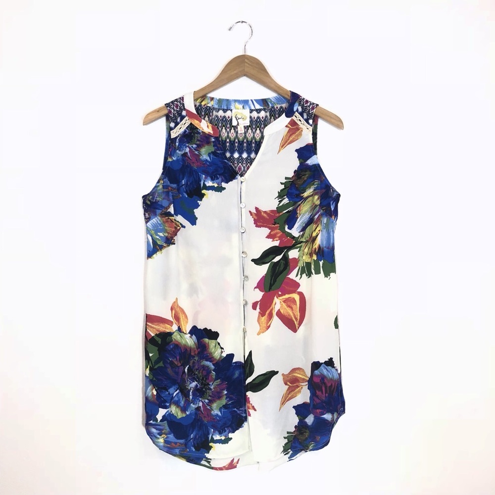 Floral Sleeveless Women's Top